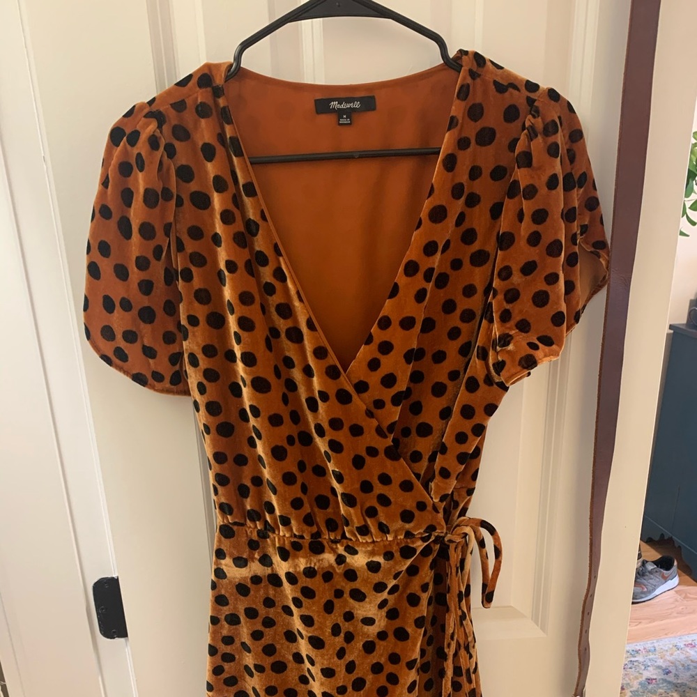 Madewell polka dot mini dress!